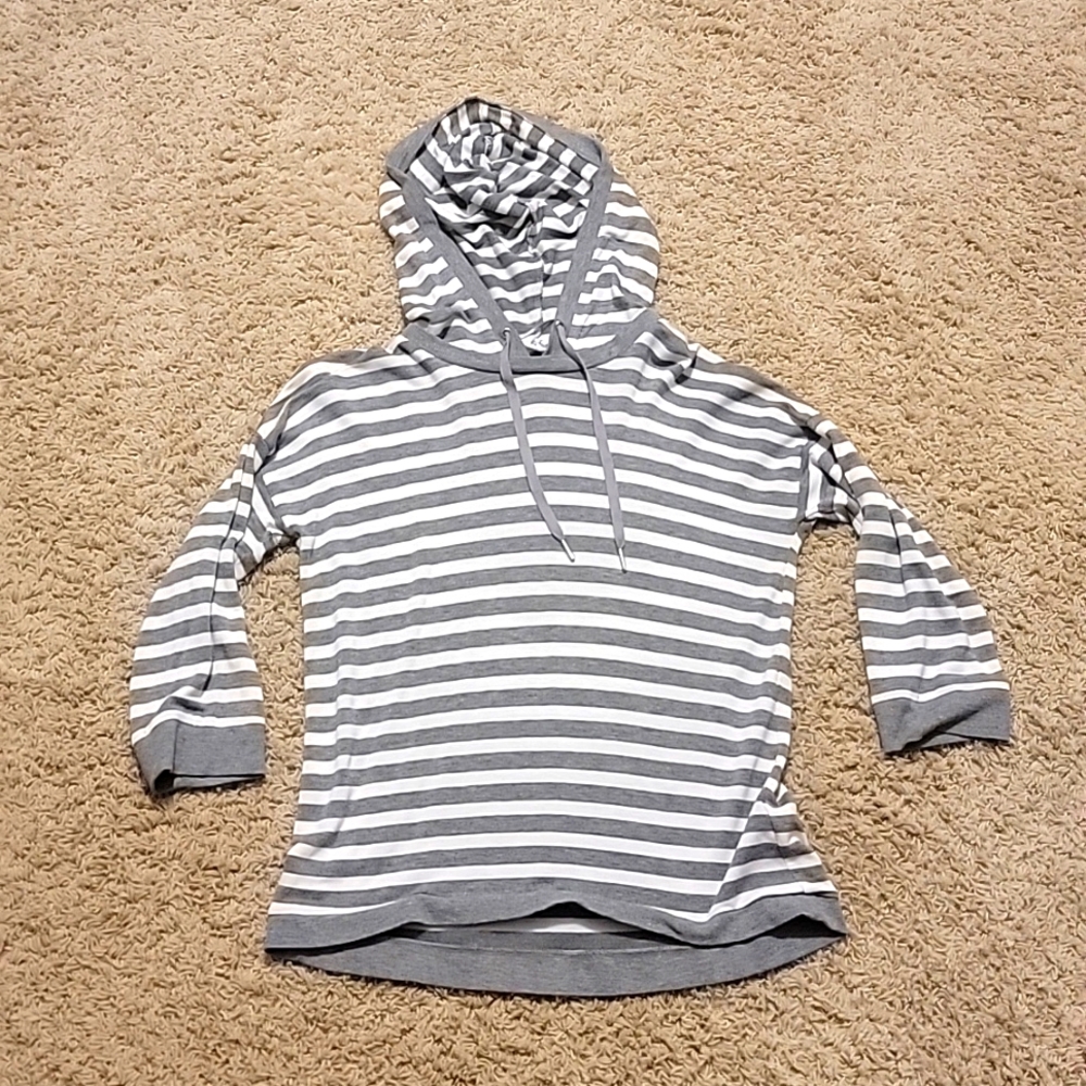 Soft Striped Hoodie Tee